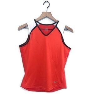 Nike Women's Tango Orange Dri-FIT Tempo Running Singlet size Small